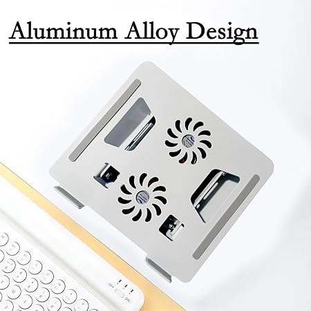 Laptop Stand with Dual Fan 360 Degree Rotating