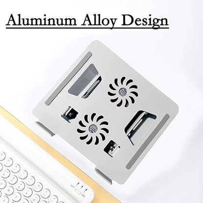 Laptop Stand with Dual Fan 360 Degree Rotating