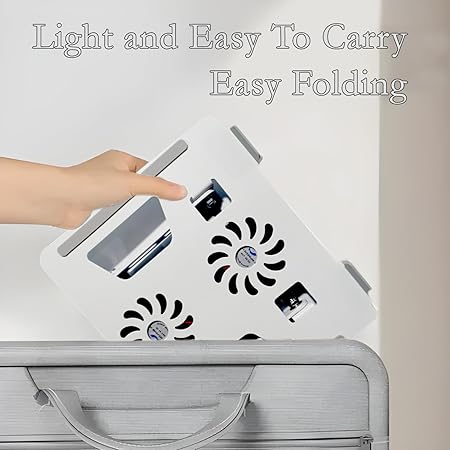 Laptop Stand with Dual Fan 360 Degree Rotating