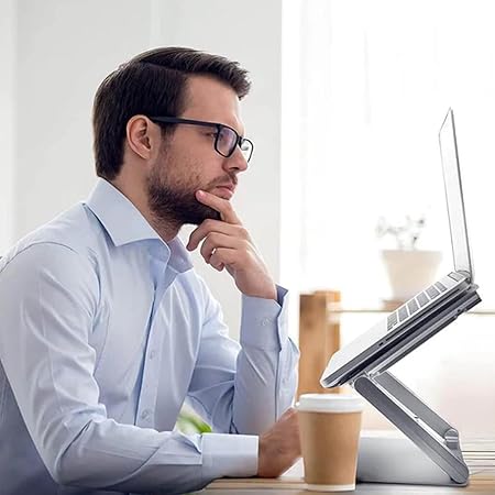 Laptop Stand with Dual Fan 360 Degree Rotating