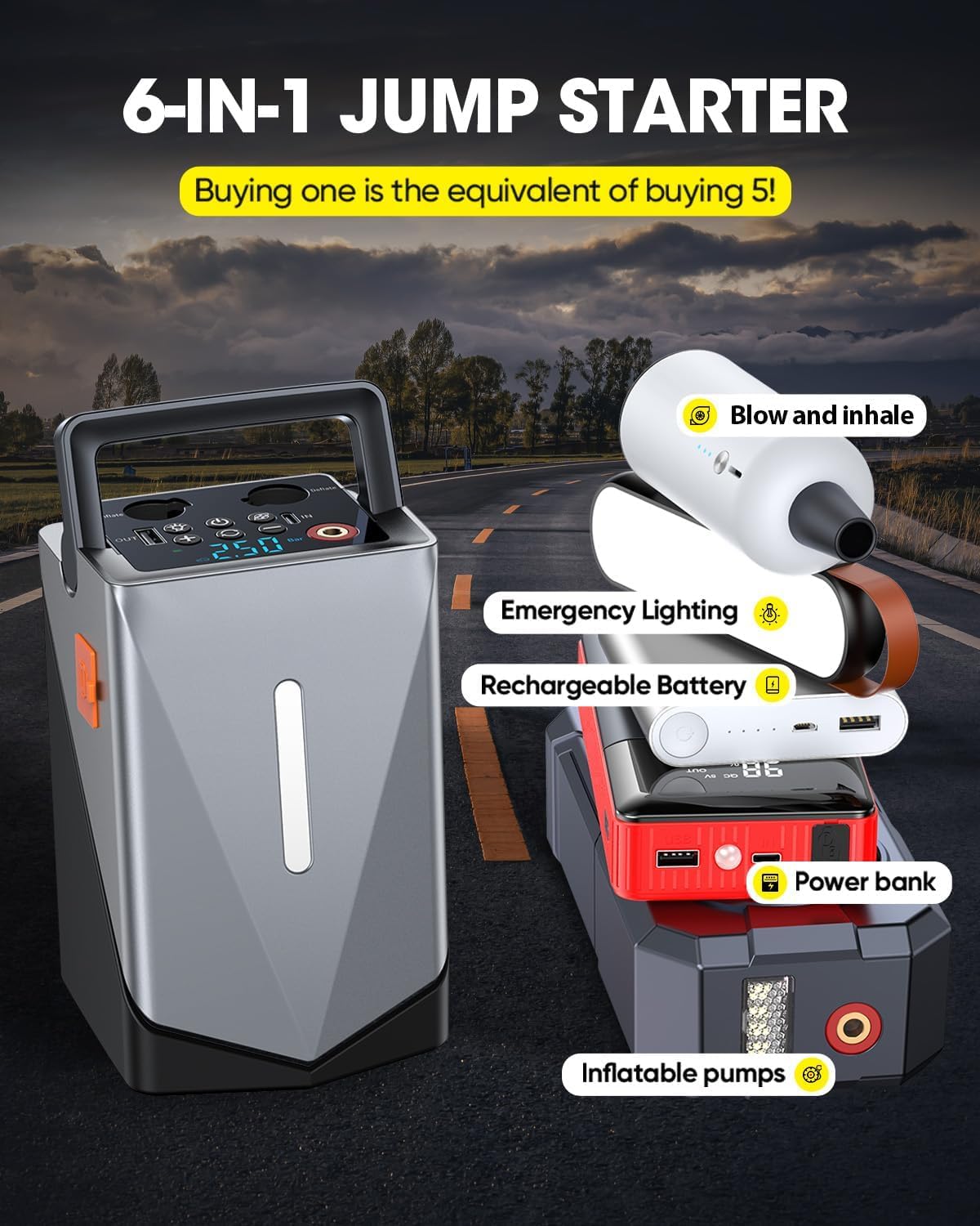 Portable Multi-Function Car Jump Starter ©