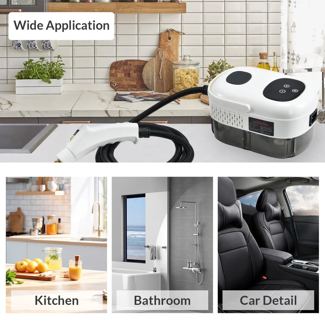 Ailgely 2500W Portable Handheld Steam Cleaner, High Temperature Pressurized Steam Cleaning Machine