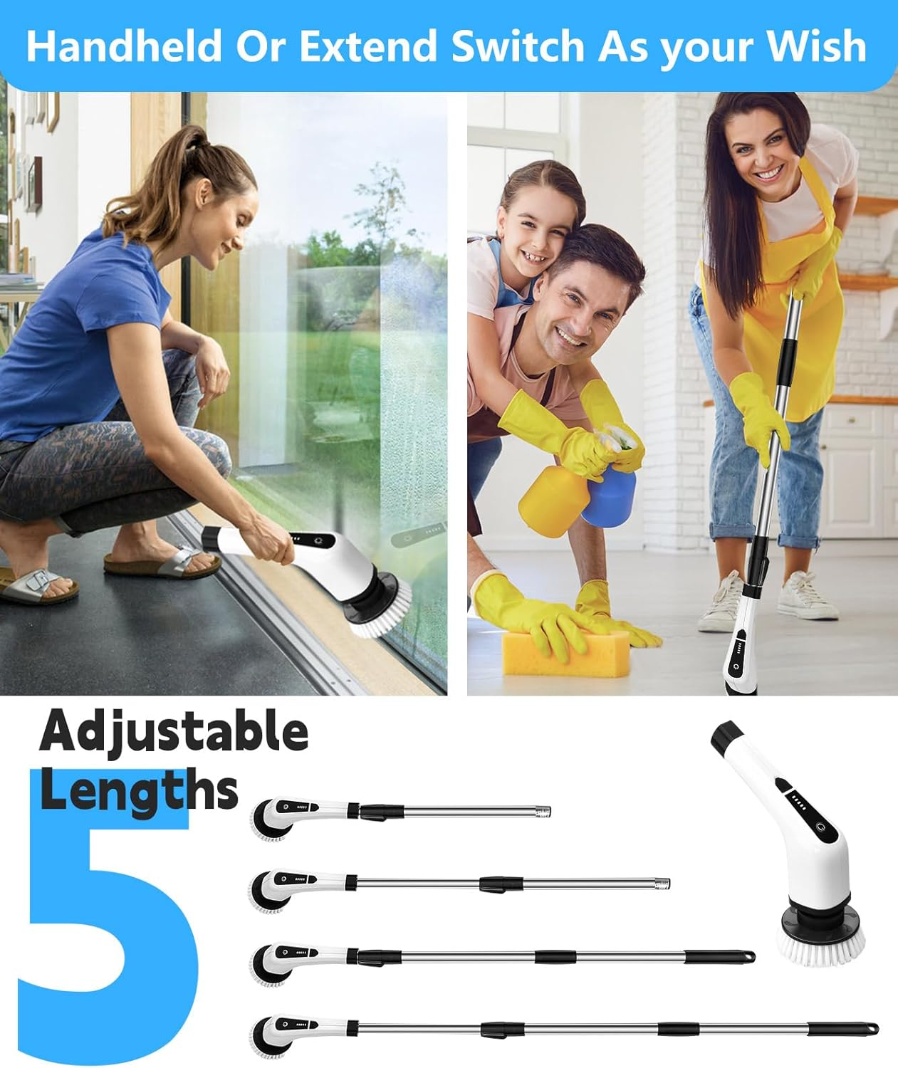 Electric Spin Scrubber Cleaning Brush