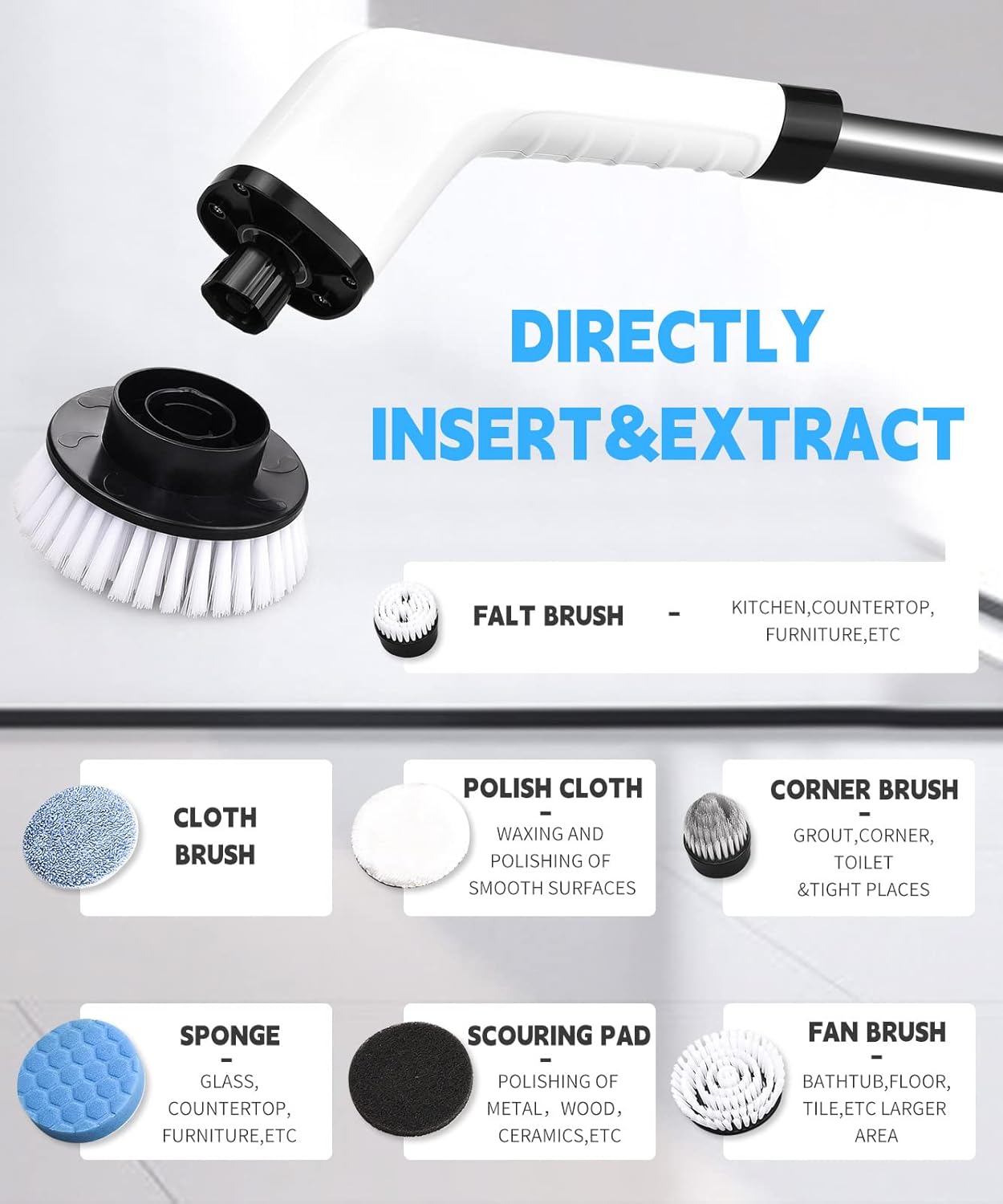 Electric Spin Scrubber Cleaning Brush