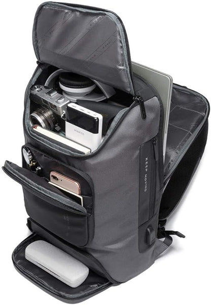 New Travel Pack BANGE Water Resistant Unisex backpack with USB Port